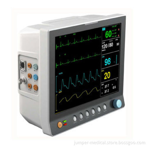 Multi-parameter Patient Monitor, CE-marked, 12-inch SPO2, ECG, NIBP, TEMP, PR, RESP